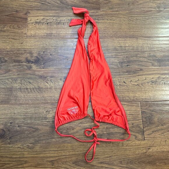 Frankie’s Bikinis Bash Satin Wrap Bikini Top - Picture 5 of 6